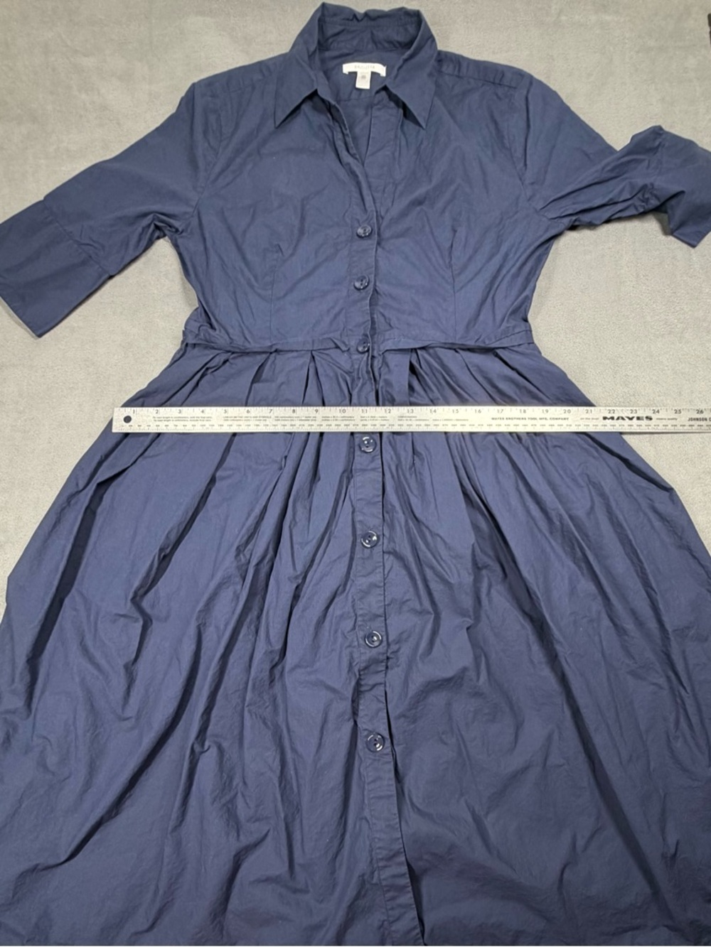 Bagutta Blue Button-Front Cotton Midi Dress - Picture 6 of 12
